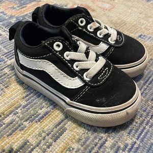 Baby Black Vans- size 4